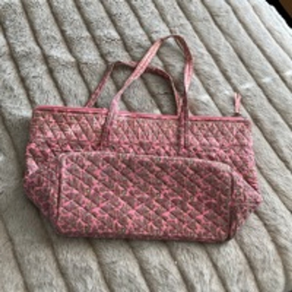 Women's Vera BradleyTote Bag Large Pink - Picture 8 of 10